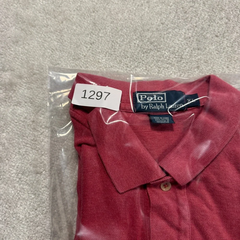 Polo Ralph Lauren Polo Shirt Mens XL Red Short Sleeve Cotton Pique Classic Fit